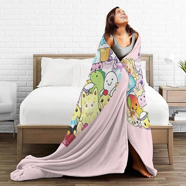 Sød Moriah Elizabeth Hjerte Ultra-blød Mikrofleece Tæppe Hjemmeindretning Kast Letvægts Kompatibel Med Sofa Seng -o183 -ES 80x60in 200x150cm