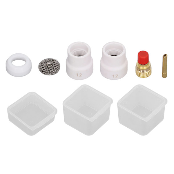6PCS svejsebrænderadapterkit kobber PTFE standardstørrelse TIG svejsebrænderadapterkit til udskiftning