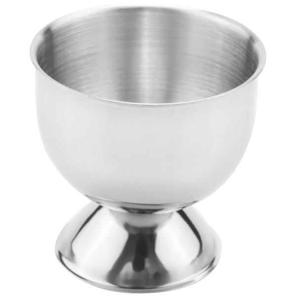 Eggkoppbrett i rustfritt stål, holder for myke kokte egg, kan brukes med små vinglass, 6 sett Silver