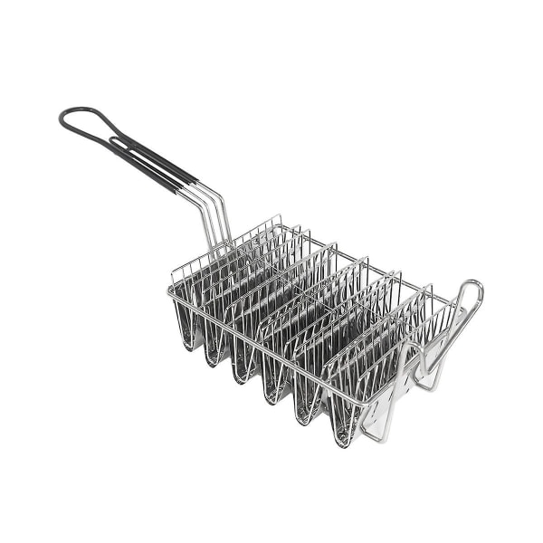 6 Grid Kitchen Fried Cooking French Fries Basket Tortilla Fry Basket For Deep Fat Fryer Basket Stai