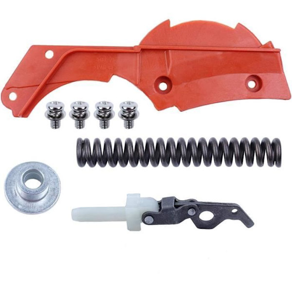 Ketjupysäkin suojus/jousi/polvet/holkki, yhteensopiva Husqvarna 362 365 371 372 372xp moottorisahojen kanssa 503764801/503 70