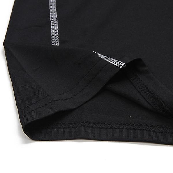 Herreoverdele Fitness Base Layer Gym Sport T-shirts Black 2XL