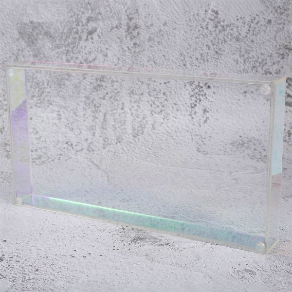 Akryyli läpinäkyvä vesikuppitarjotin teekuppi korutarjotin Yksinkertainen värillinen jälkiruokakoristelu