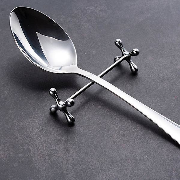 6 stk Legeret spisepinde Hvileskeer Stativ Gafler Knive Holder Stativ Stativ Metal Craft Borddekoration