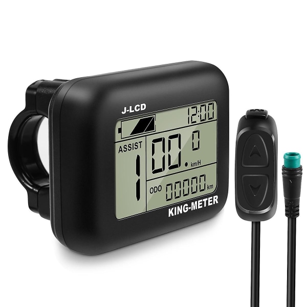King-meter J-lcd Display Elektrisk Sykkel Instrument Monitor E-sykkel Speeder Panel Led Tft Kit Black