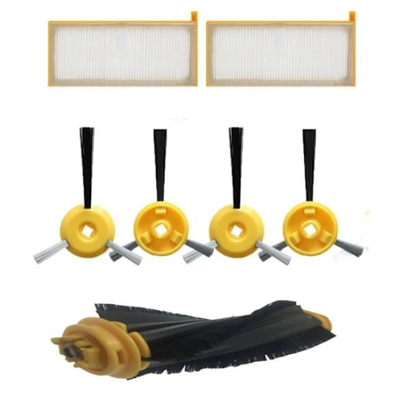 2 filter + 4 sidoborstar + 1 huvudborste för Shark ION RV700 RV720 RV750 RV750C RV755 dammsugare