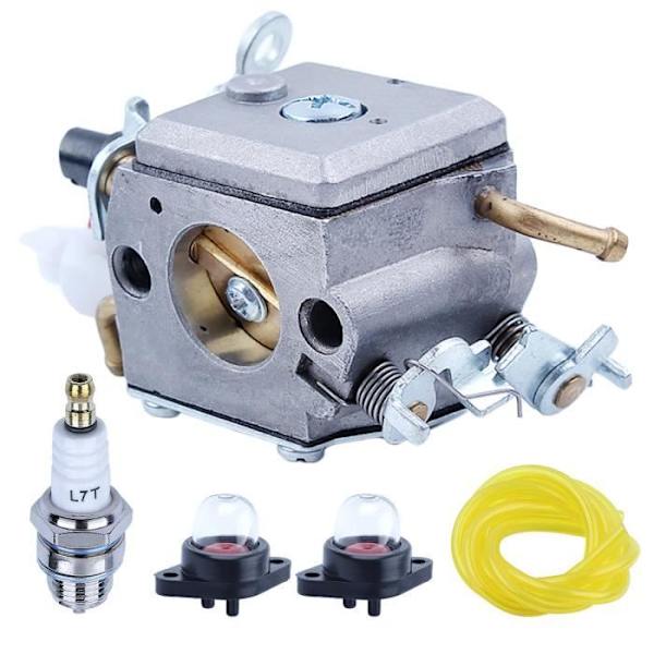Kaasutin 5kpl sarja yhteensopiva Husqvarna 340350 346XP 353 Primer Bulb Fuel Line Sytytystulppa 503283210 kanssa