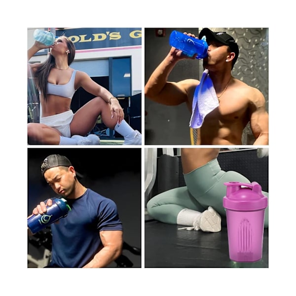 Protein Shaker Flasker til Proteinblandinger - Lilla