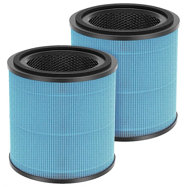 AP0601 Luftrenser Erstatningsfilter for AIRTO, 4-trinns H13 True HEPA-filter, AP0601-RF Filtre 2-pakning