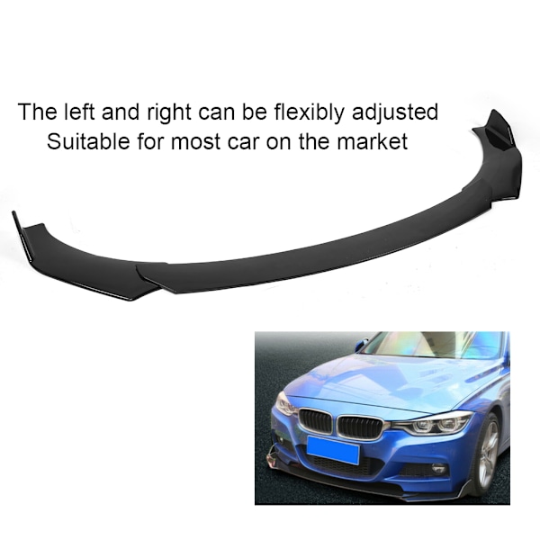 3 stk Universal Front Bumper Lip Spoiler Rund Beskytter Vakt Karosseri Trim Justerbar Vinkel 3-trinns