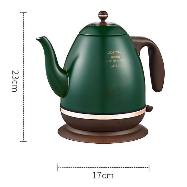 Retro Elektrisk Kanden 304 Rustfrit Stål Apparater 1.5l Bærbar Rejse Vandkoger 1500w Grøn Europæisk Stil Kaffe Maskine