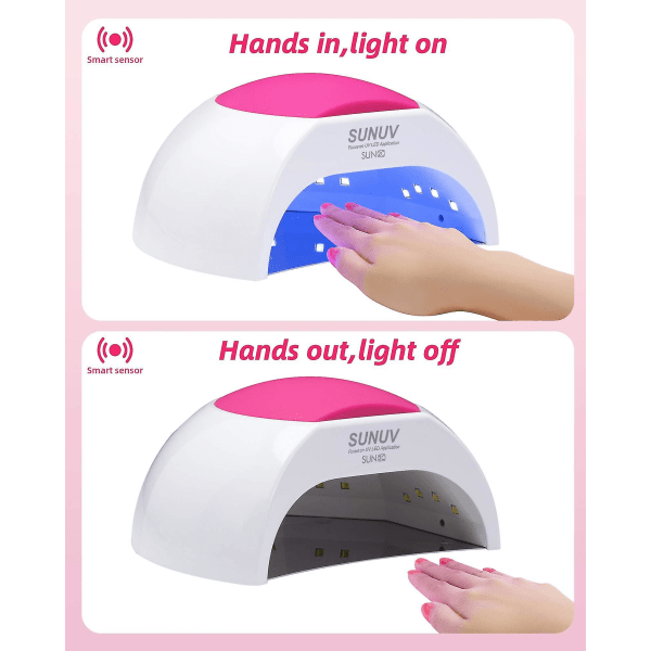 Sun2c Smart 33 Lamp Beads 48w Nagelljus Dubbel Ljuskälla Led Nageltorkning