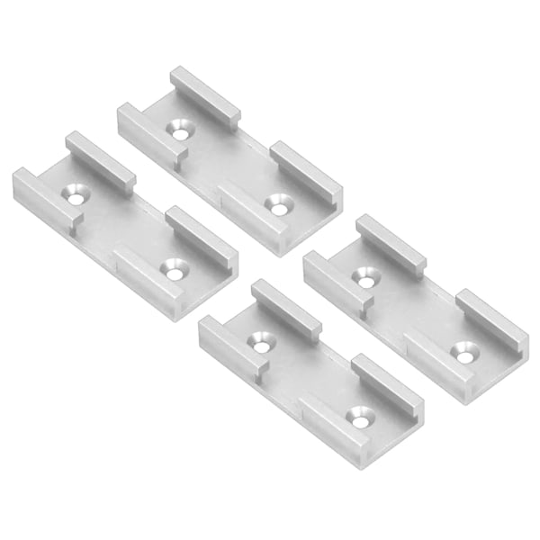4PCS T-spårkorsningsdelar Aluminiumlegering Träbearbetning Korsformad Spåranslutning för Snickare Silver