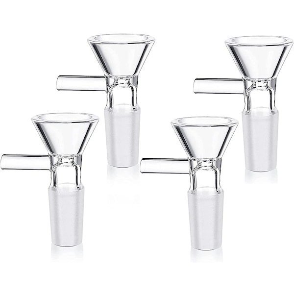 4 stk. Skål - Klar Glas Tragt, Videnskabelig Lille Glas Tragt (14 mm / 0,56 tommer) as shown