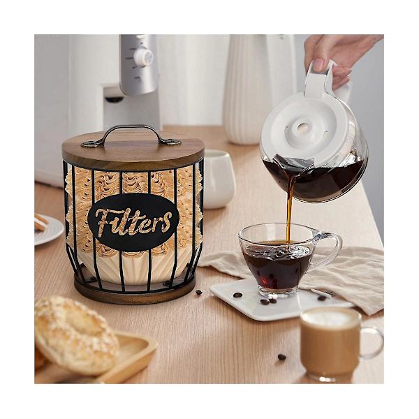 Kaffe Filterhållare Förvaring För Kaffebar Tillbehör Vacker Kaffe Filter Förvaringsbehållare A