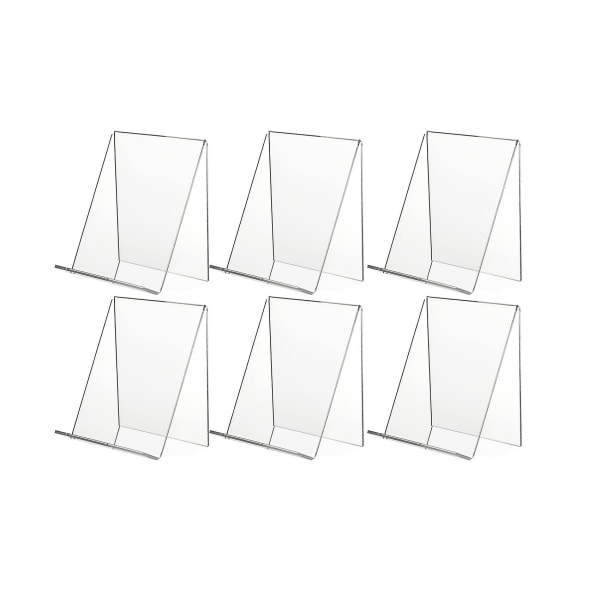 6 Pack Acrylic Book Stand,clear Acrylic Display Stand, Clear Holder For Displaying Pictures,jewelry