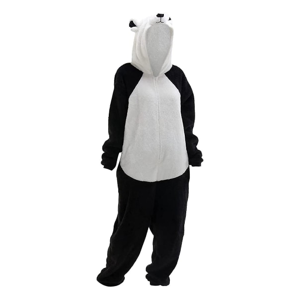 Unisex Voksen Bjørn Pyjamas Onesie Vinter Lomme Løst Sjovt Tykt Pyjamas -ge white M