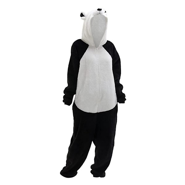 Unisex Vuxen Björnpjäs Onesie Vinterficka Lös Rolig Tjock Pyjamas -ge white M