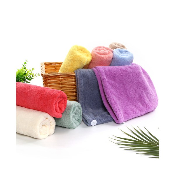 3Pak Hårhåndklæde Bløde Brusehåndklæder til Hår til kvinder Turban Wrap Tørring Hovedhåndklæder -grå + kamel + lys lilla