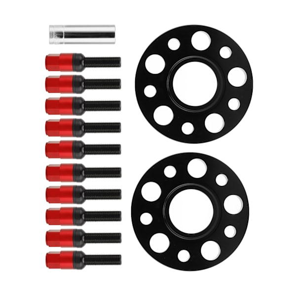 Car Hub Centric Wheel Spacers Kit 15mm Muokkaus Korjaus Vaihto A4/A6/A7/A8/Q5/RS5 Punainen