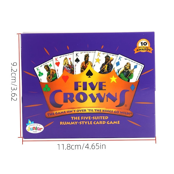 Five Crowns -korttipeli, vanhempi-lapsi pulmapeli korttikruunu