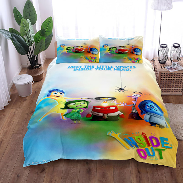 Insidan Ut Barn Tryckt Täcke Set-3 SINGLE 135x200cm