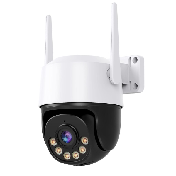 Säkerhetskamera utomhus med spotlights 1080p färg Night Vision trådbunden övervakningskamera 2,4g wifi smart hemkamera A