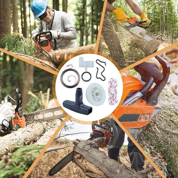 Recoil-starttråg, fjäder, remskiva, handtag, rep-kit Kompatibel med STIHL MS180 MS170 MS210 MS230 MS250 021 023 025 017 018 Hg
