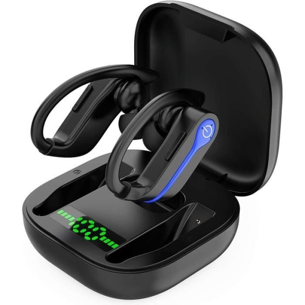 Bluetooth sporthörlurar, IPX7 vattentäta trådlösa hörlurar 40 timmar, 3D Hi-Fi Stereo Bluetooth 5.1 Headset med inbyggd Mic334