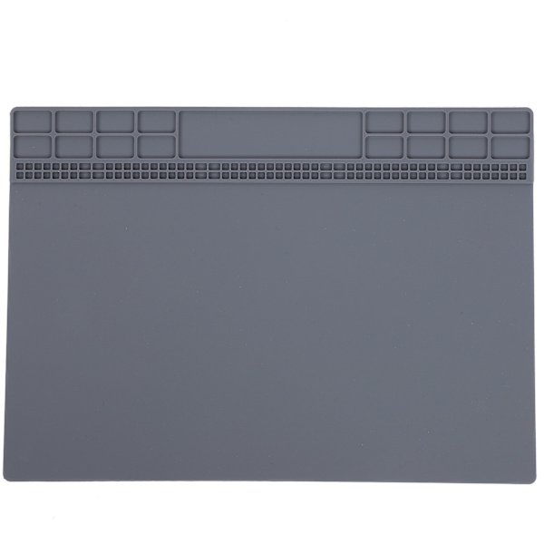 Korjausmatto lämmönkestävä magneettinen silikoni tietokone puhelin juotosasema työkalut alusta 350x250x4mm harmaa