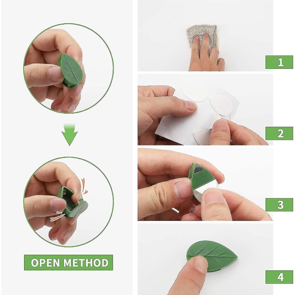 50 stk. Planteklatrevægsklips, usynlige selvklæbende hængende plantevinklemmer, der er kompatible med ledningsfiksering 50 Pcs