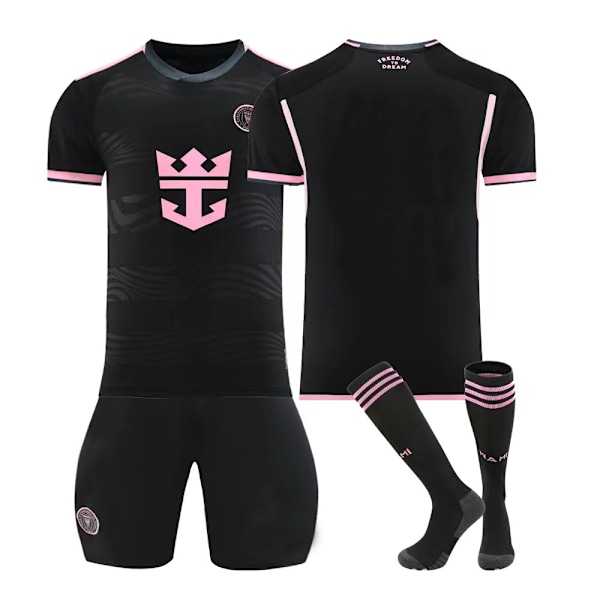 2425 Miami away sort trøje 22(120-130cm)