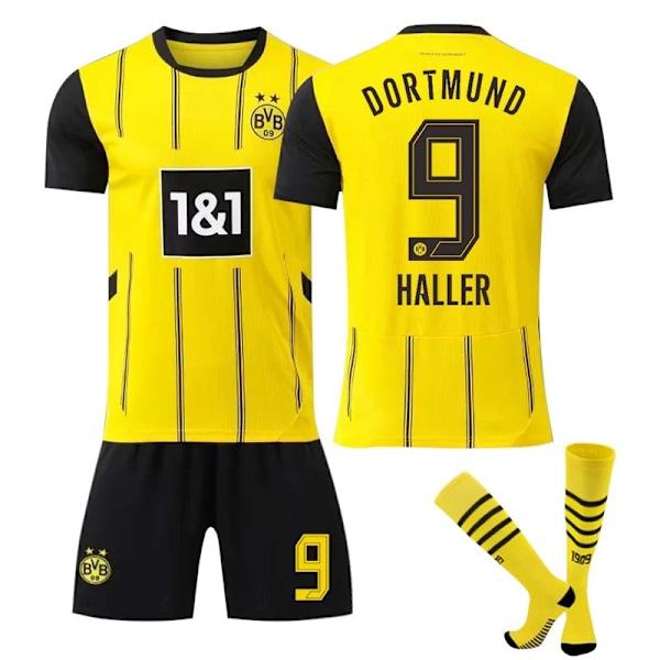 2425 Dortmund hjemme fodbolduniform HALLER Wear sokker XS(160-165cm)