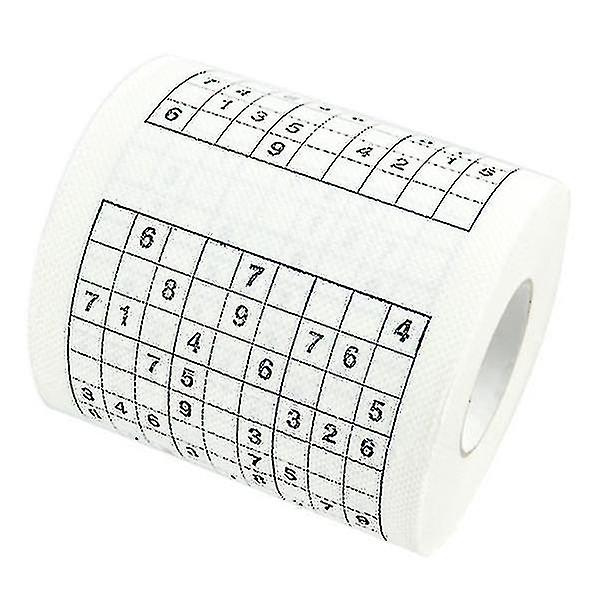 2 rullaa ainutlaatuinen wc-paperi Sudoku-numeropulmapeli Hauska lahja - Kylpyhuonepaperi -ES