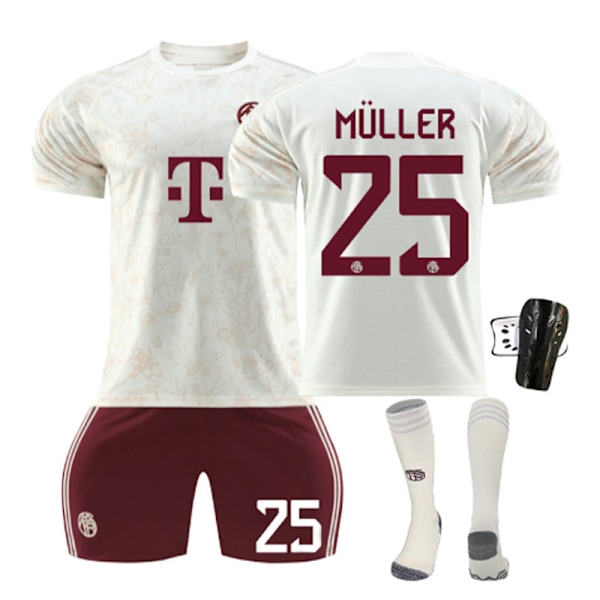 2324 Bayern andre bortfotballdrakt Muller draktsett B M(170-175cm)