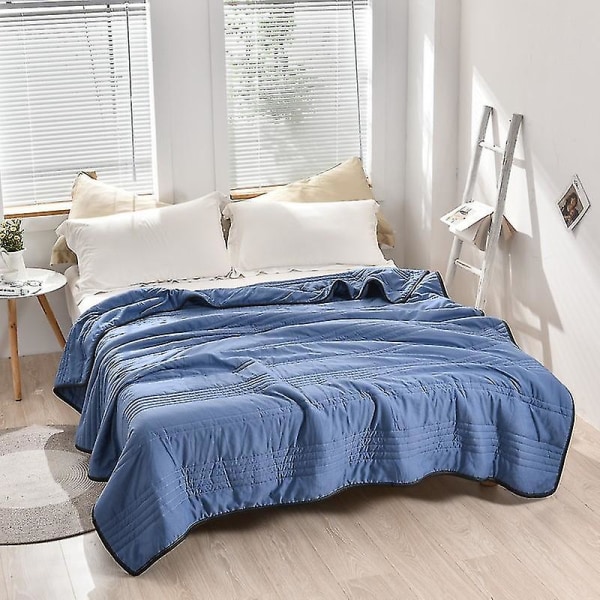 Det ultrakølende tæppe, der er kompatibelt med fuld- og enkeltsenge. Ultrabløde, vaskbare tæpper, der er kompatible med voksne børn Yw -ES Sky Blue 100x150