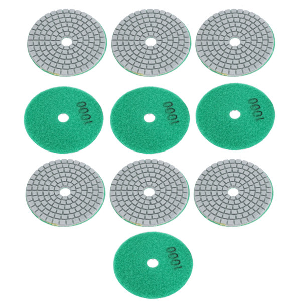 10 stk. 3in slibeskiver puder buffing polering diamant marmor beton sten 1000 mesh