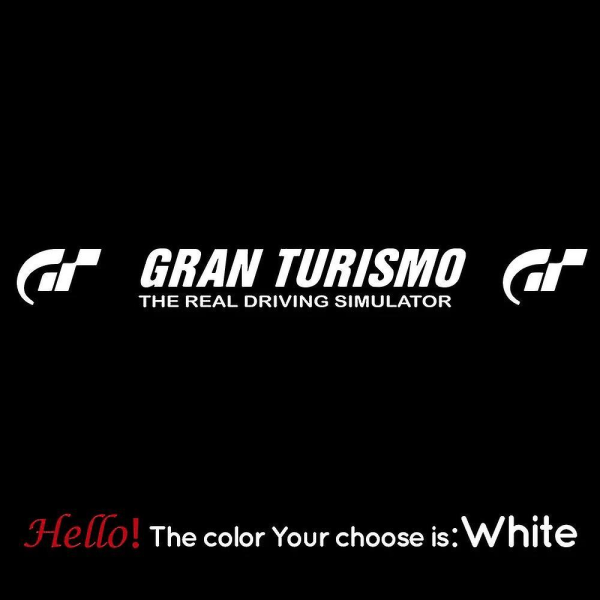 Modevindue Gran Turismo Bilstickere Voiture Mode Vinyl Dekal Bil Dekorative Tilbehør Sort/hvid Vinyl Sticker White L 100X10cm