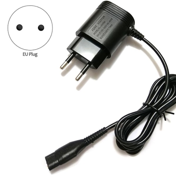 Passer kompatibel med barbermaskin, A00390 ladekabeladapter Eu Plug -ge black