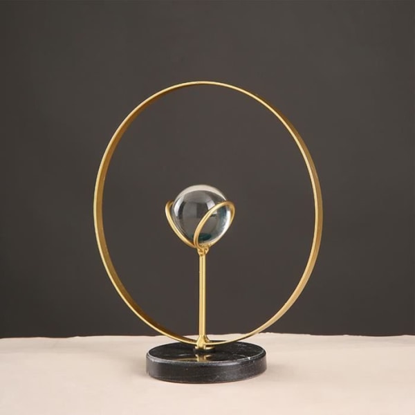 2023 Geometrisk Borddekoration Jern Geometrisk Ramme Falsk Linned Bold Statue Halvmåne Rund