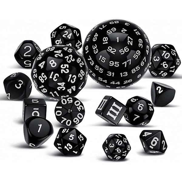 15 kpl Täydellinen Polyhedral Dnd Set D3-d100 Spherical Set,100 S