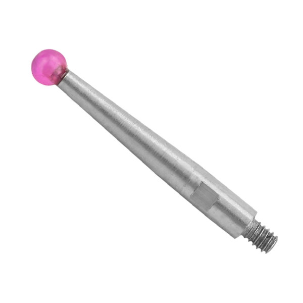 Kontaktpunkter för urtavla testindikator Rubinspetsar 2mm kuldiameter 16mm längd M1.4 gänga