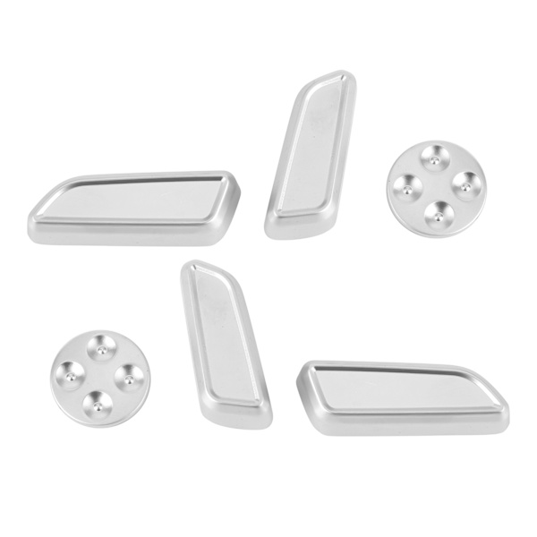 6 st Auto Säte Justering Knapp Omslag Trim Aluminiumlegering Passar för Tesla Model 3/Y/X/S