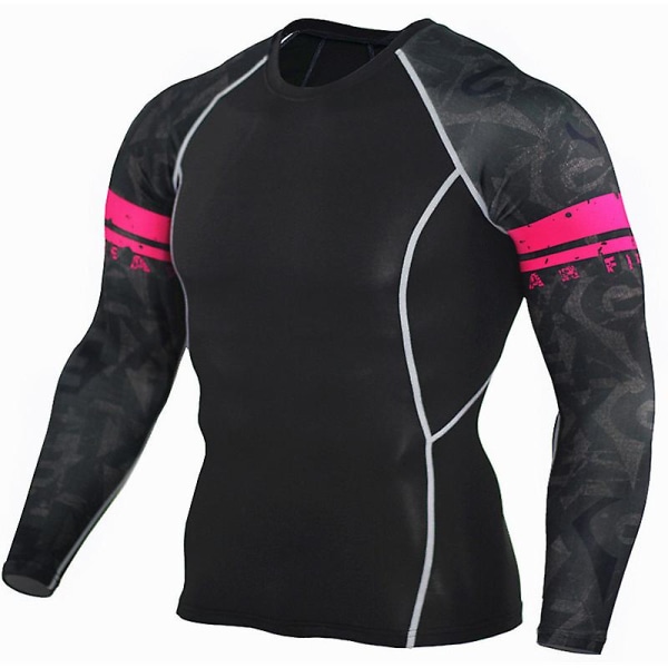 Herre Compression Base Layer Topper Sport Gym Muscle T-skjorte 5 L