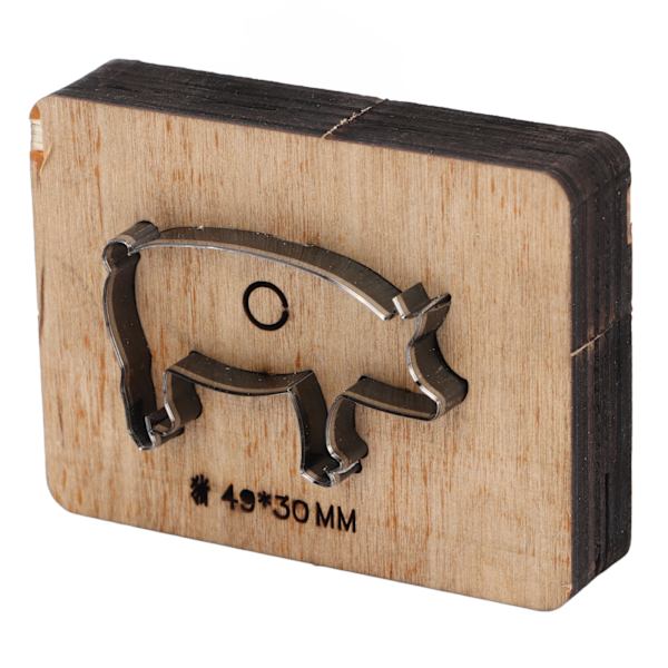 Læder skærestans gris form 49x30mm legering stål stansning skimmel DIY stanseskærer til plast ler pap
