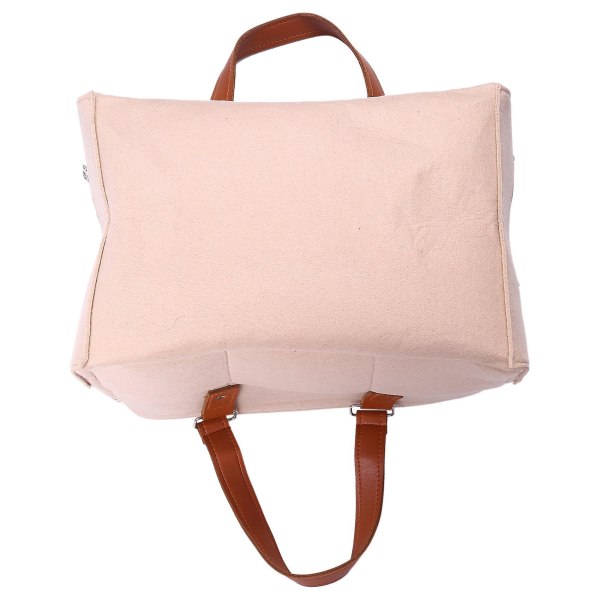 Babyble Caddy Organizer, miljøvenlig filtkurvtaske med tilpassede rum, læder H