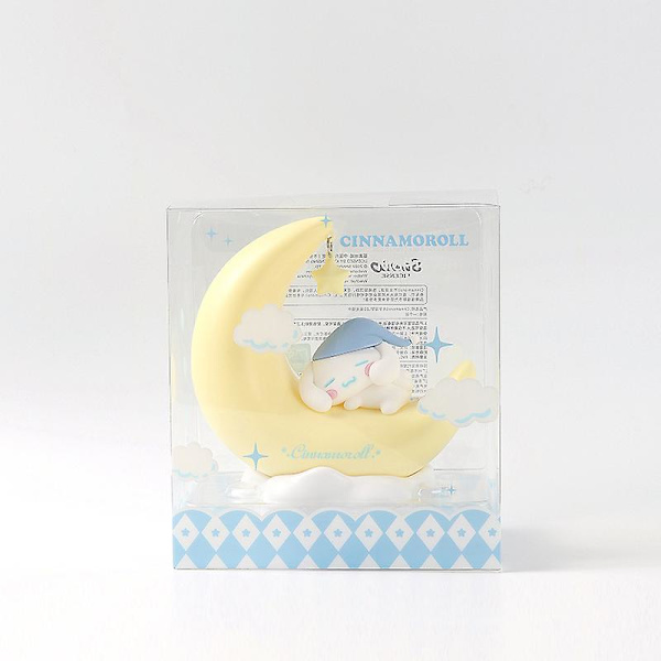 Kawaii Sanrio Bordlampe Kuromi Cinnamoroll Anime Series Led Lysende Borddekorasjon Kreativ Søt Halvmånelampe Bursdagsgave 14X12X7CM Cinnamoroll-2