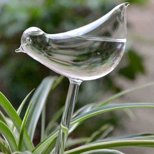 Plantevanner Selvvannende Kuler, Fugleform Håndblåst Klar Aqua Pærer Clear 5 Pcs