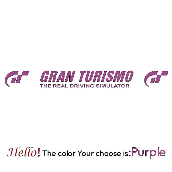Muodin tuulilasi Gran Turismo -auton tarrat Voiture Fashion vinyylitarra auton koristeelliset tarvikkeet musta/valkoinen vinyylitarra Purple L 100X10cm