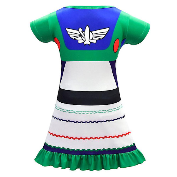 Buzz Lightyear Cosplay Kostume Kjole + Hat + Taske til Piger 4-10 År 8-9 Years